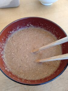 米ぬかが混ざりきった味噌汁