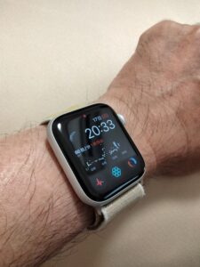 applewatchを装着している様子
